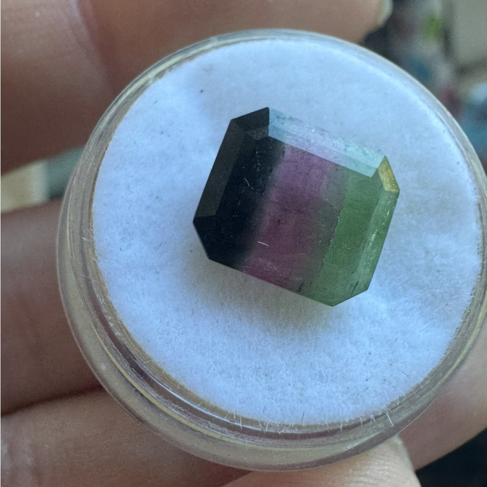 3.10ct genuine  Tri color watermelon tourmaline  loose in gem jar$1002 - Picture 7 of 8